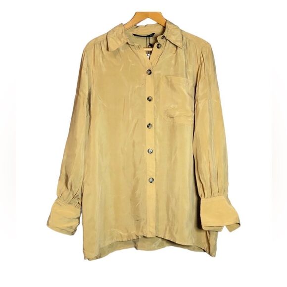 NWT! Zara women 100%  Cupro flowy top‎ - Picture 3 of 16